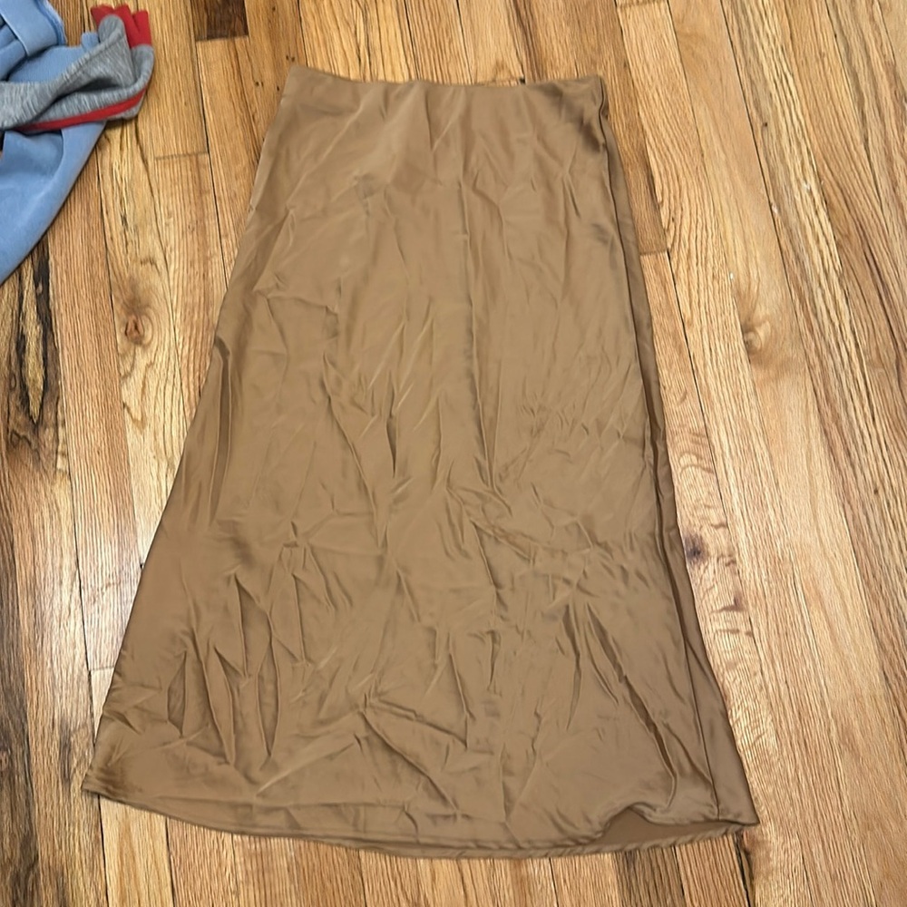 Rachel Zoe brown silk skirt
